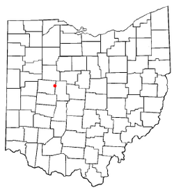 Location of West Mansfield, Ohio