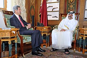 Secretary Kerry Meets With Amir Hamad bin Khalifa al-Thani