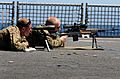 US Navy 100712-N-7948R-184 Marines practice firing their weapon aboard USS Pearl Harbor
