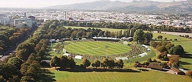 Aerial view of Hagley Oval