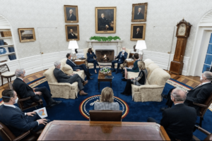 Biden meets with Republican senators on COVID relief