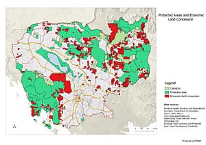 Cambodia Protected Area and Economic Land Concessions