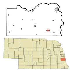 Location of Nehawka, Nebraska