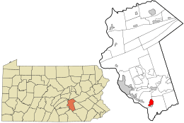 Location in Dauphin County and the state of Pennsylvania.