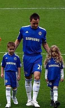 John Terry with mascots