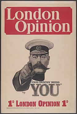 Kitchener London Opinion Cover 1914 by Alfred Leete