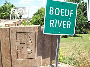 LA 15 bridge over Boeuf River