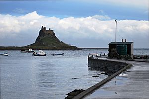 Lindisfarne Castle from Harbour