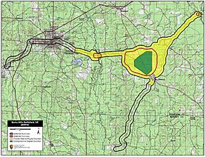 Map of Marks' Mills Battlefield core and study areas by the American Battlefield Protection Program