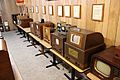 Multiple post WWII television sets at the Early Television Museum June 2022