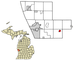 Location of Ravenna, Michigan