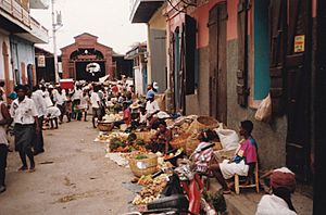 Shopping streetin Haiti