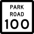 Park Road 100 marker