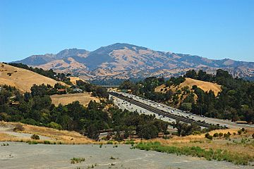 View of Mount Diablo and CA highway 24 from Lafayette Hights.jpg