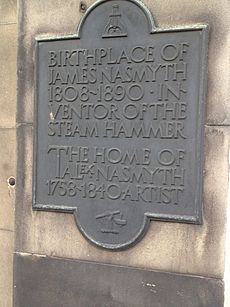 York Place 47, Edinburgh, Plaque to Nasmyths