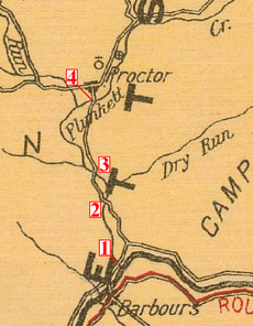 1916 Plunketts Creek Map