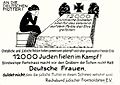 1920 poster 12000 Jewish soldiers KIA for the fatherland