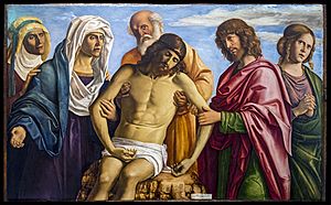 Accademia - Cristo in pietà sostenuto dalla Madonna, Nicodemo e san Giovanni Evangelista con le Marie - Cima da Conegliano
