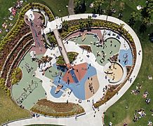 Aerial view of Dolores Park playground, SF (2012)