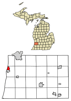Location of Saugatuck, Michigan