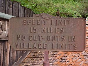 Antique New Hampshire speed limit sign