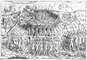 Attaque d'un fort Iroquois, 1610