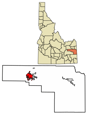 Location within Bonneville County