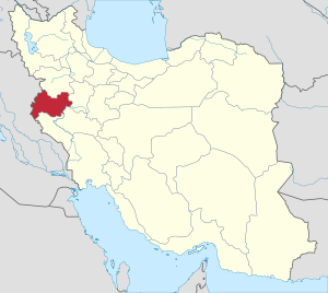 Location of Kermanshah within Iran