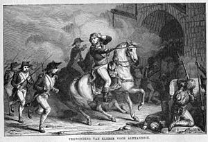 Kath. Illustratie 1869-1870 nr 42 p.329 Verwonding van Kleber voor Alexandrië
