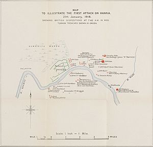 MAP TO ILLUSTRATE THE FIRST ATTACK ON HANNA. 21st. January, 1916.jpg