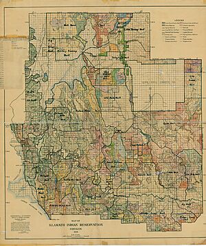 Map of Klamath Indian Reservation - NARA - 109182528