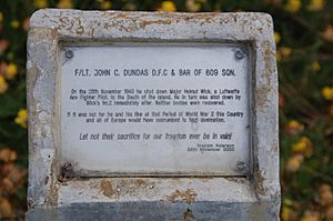 Memorial to John Charles Dundas, at Freshwater Bay, Isle of Wight