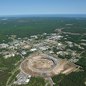 Brookhaven National Laboratory in Upton, as seen from the air.