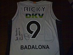 Camiseta autografata de Ricky Rubio (2009)