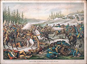 Capture and Death of Sitting Bull by Kurz & Allison, 1890