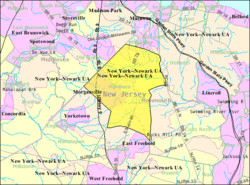 Census Bureau map of Marlboro Township, New Jersey