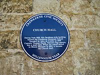 Church Hall - blue plaque - geograph.org.uk - 893912
