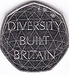 Diversity Built Britain 50p coin
