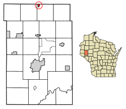 Location of Ridgeland in Dunn County, Wisconsin.