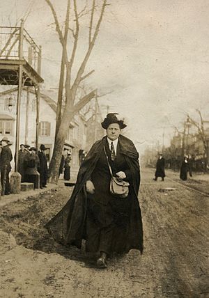 Florence Ellinwood Allen marching for women's suffrage in 1913