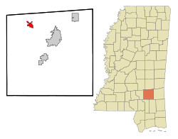 Location of Soso, Mississippi