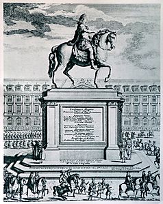 Louis XIV statue Girardon gravure
