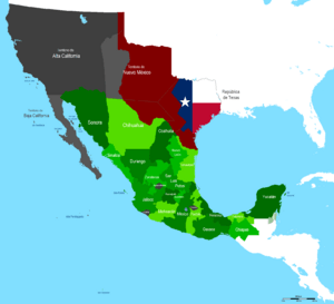 Mapa Mexico 1837