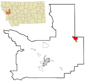 Location of Seeley Lake, Montana