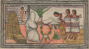 Muerte de Nezahualpilli, en el folio 184v