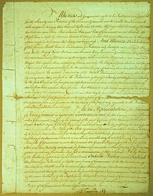 Pennsylvania 1776 Constitution