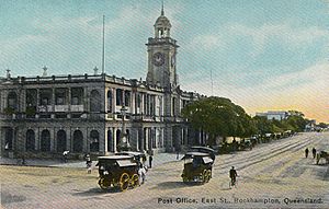Post Office, East Street, Rockhampton, Australia - circa 1910