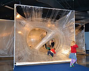 Tape Scape by Eric Lennartson at children's discovery museum in San Jose, California