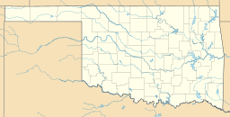 Location of Holdenville Lake in Oklahoma, USA.