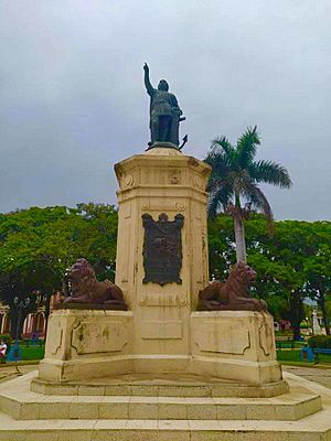 Christopher Columbus statue in Colón, Matanzas